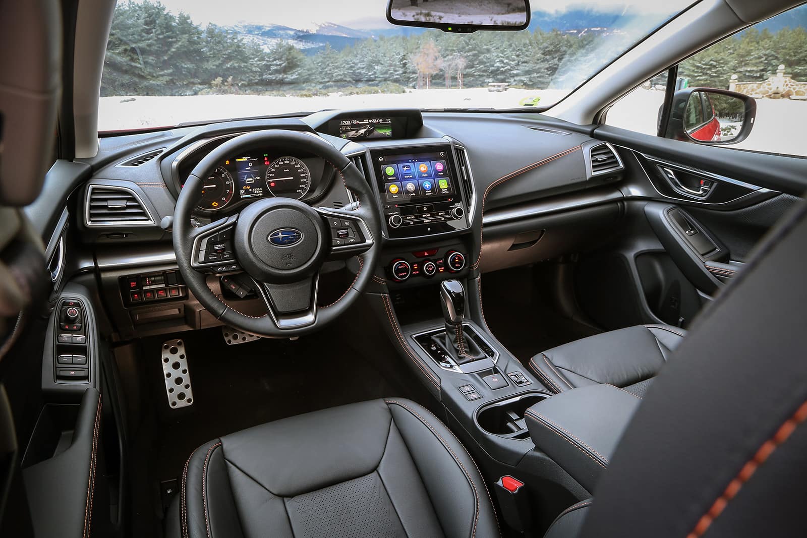 Vista interior davantera De l’XV de Subaru